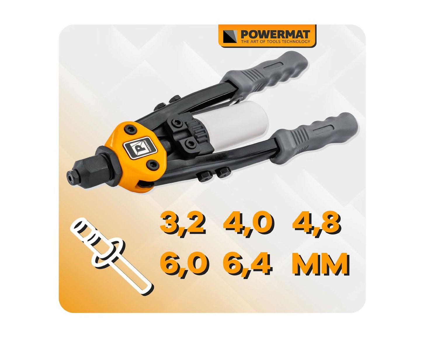 Cleste nituire PM-NIR-320T, 320 mm, 3.2-6.4 mm, Powermat PM1451