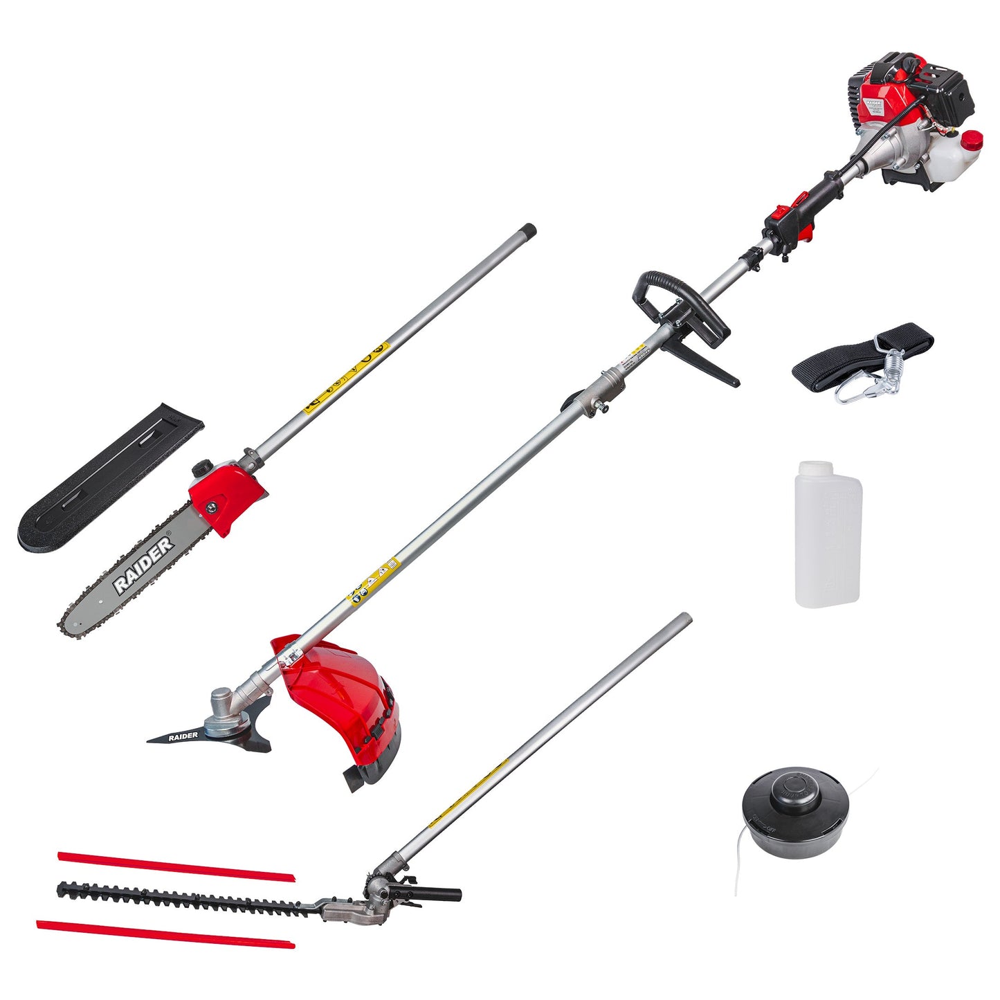 Motocoasa pe benzina cu tija detasabila 4 in 1 RD-GBC25 2.2 kW, Raider 075016