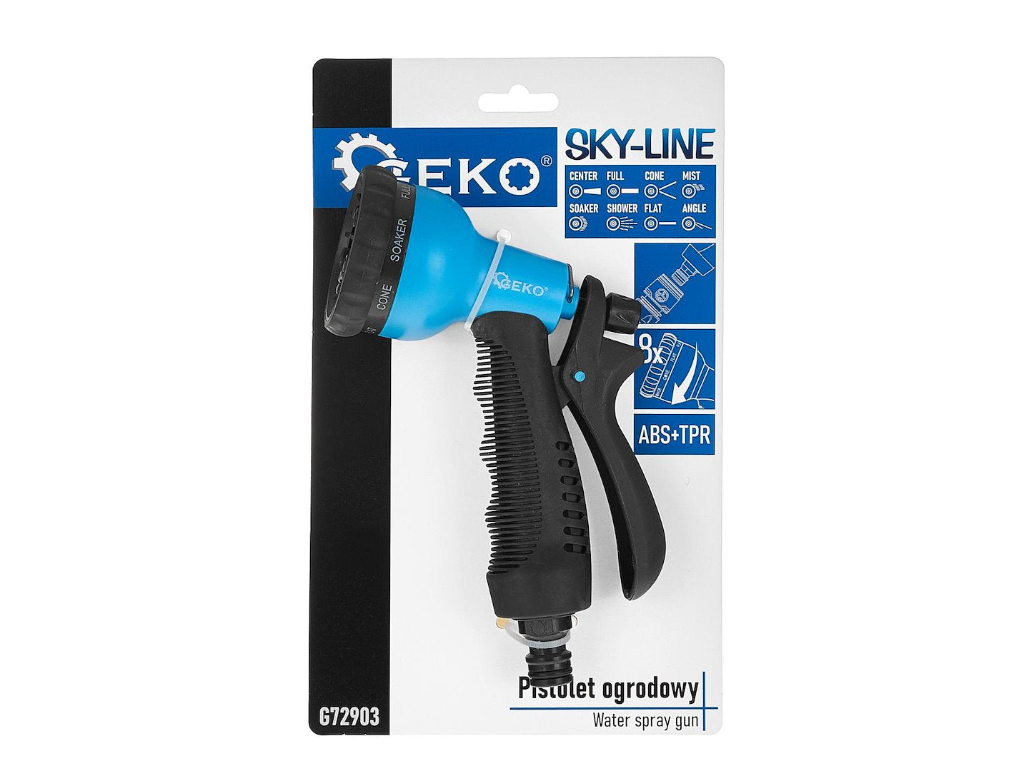 Pistol de pulverizare cu 8 functii Sky-Line, Geko G72903