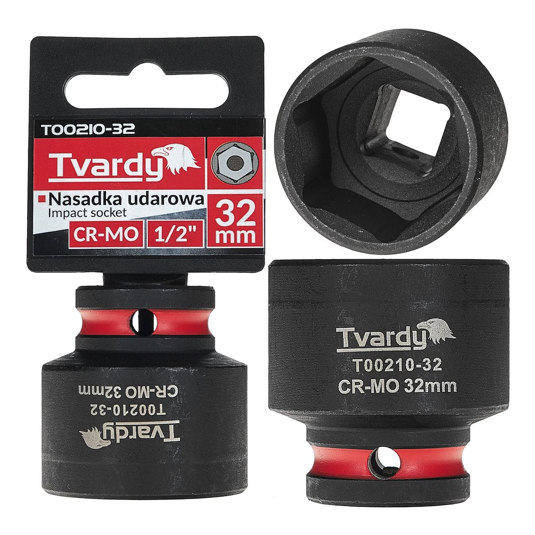 Cheie tubulara de impact in 6 puncte, 1 / 2", 32 mm, Tvardy T00210-32