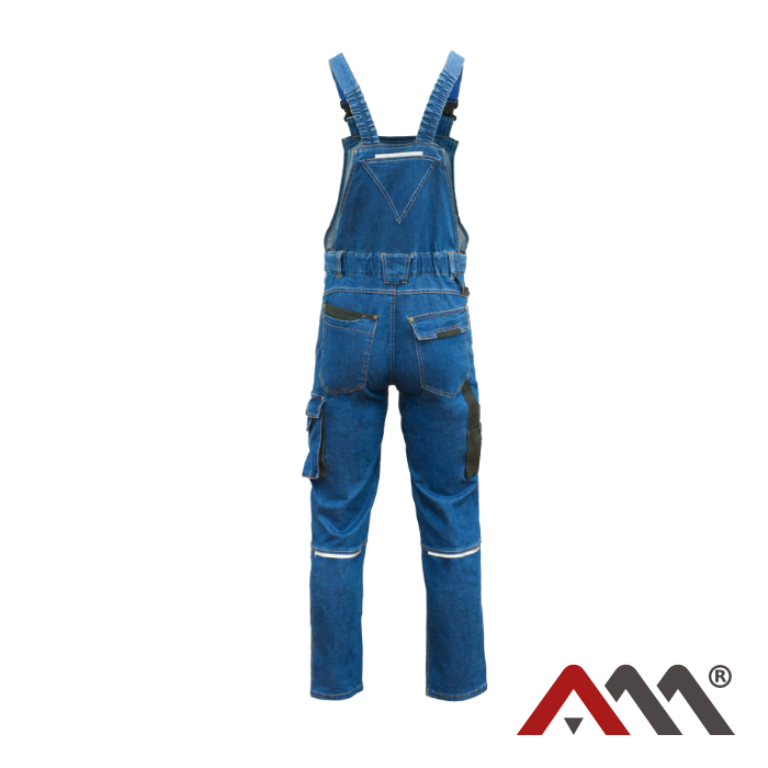 Salopeta de lucru din jeans elastic Colemann, albastru, marimea XL, Artmas ART456182