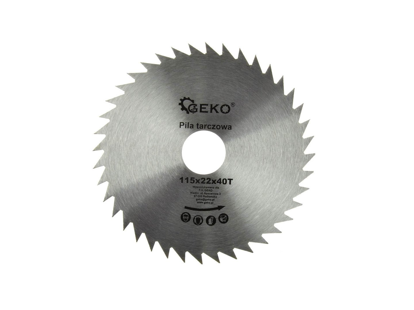 Disc de taiere pentru lemn, 115 x 22 x 40 mm, Geko G00050A