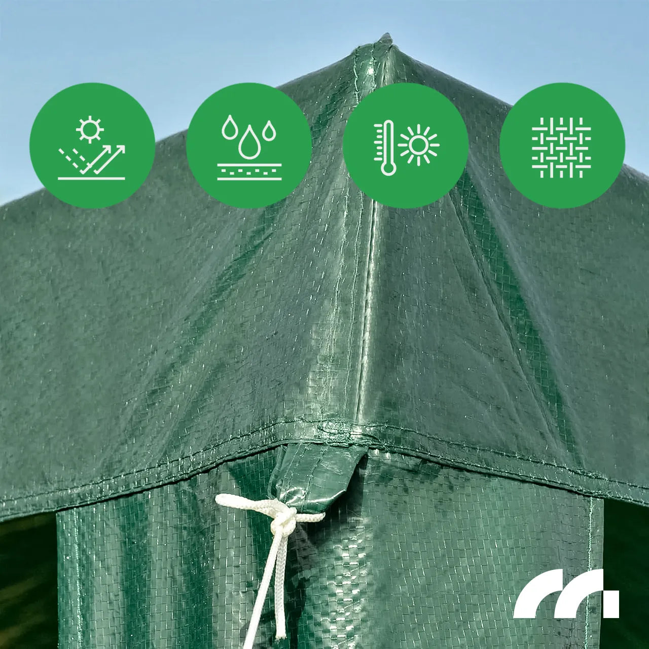 Cort de gradina pavilion, 3 x 3 x 1.9 m, verde, MalTec 112408