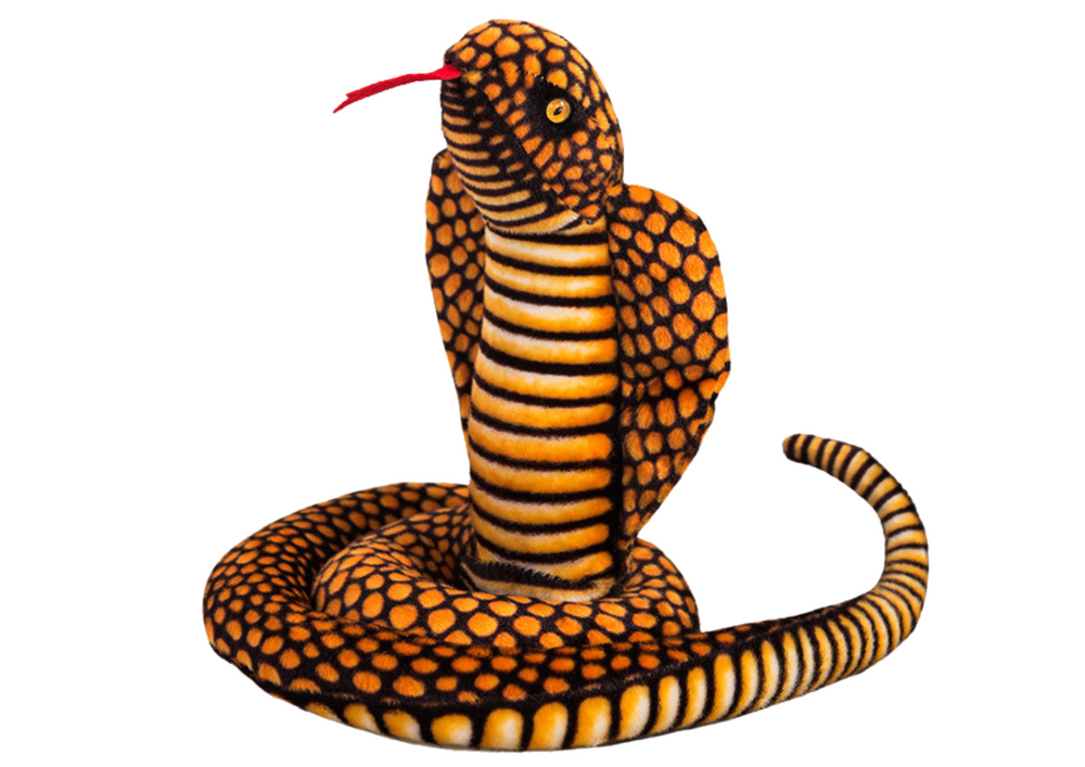 Jucarie de plus sarpe cobra, maro, 100 cm, Lean 16434