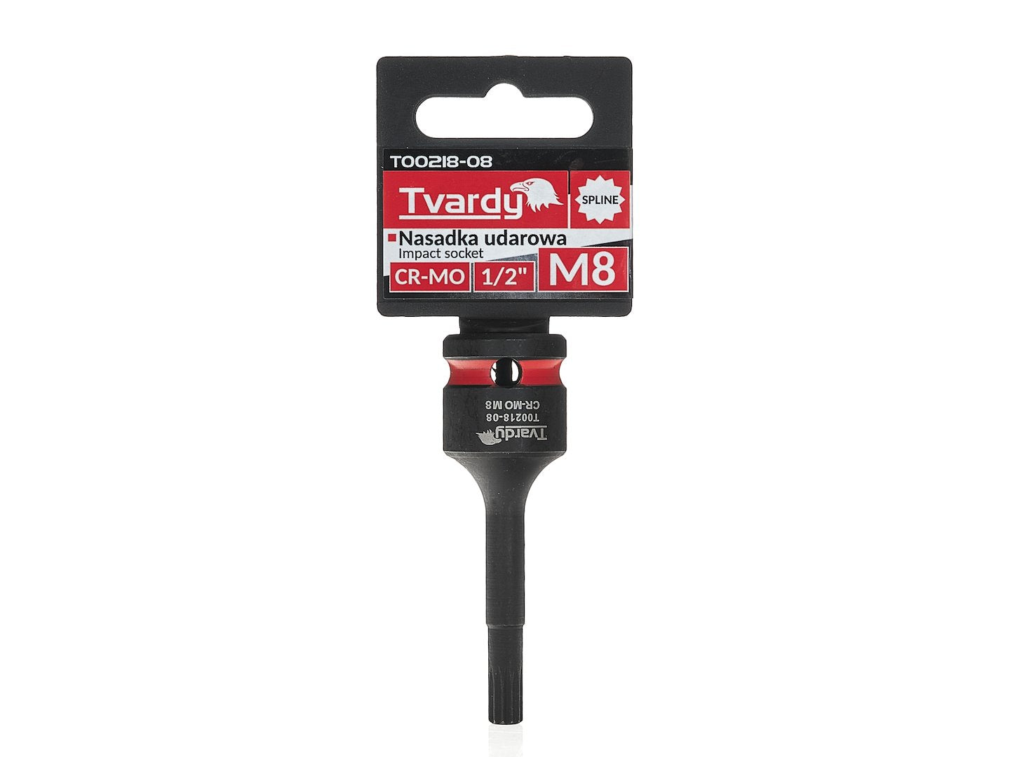 Cheie tubulara de impact SPLINE 1 / 2", M8, Cr-Mo, Tvardy T00218-08