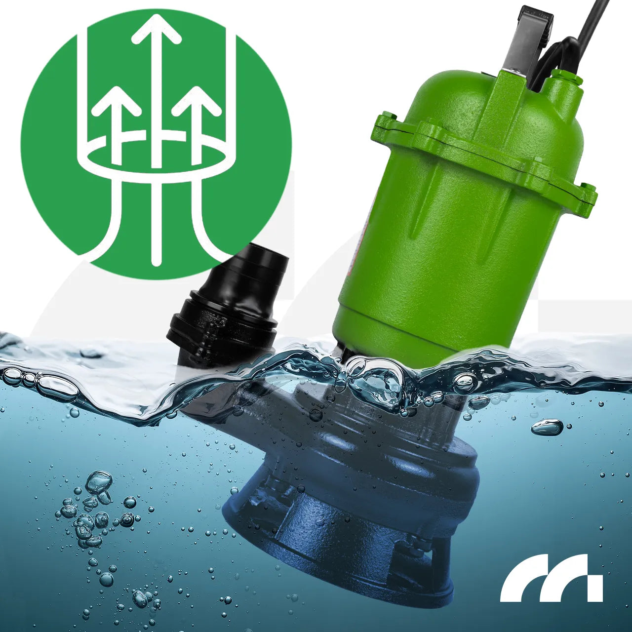 Pompa submersibila pentru apa murdara cu tocator si plutitor, 18000 l / h, MalTec 112726