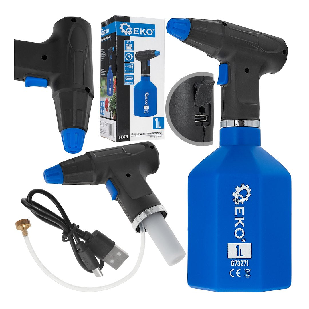 Pulverizator electric cu baterie, 1 l, Geko G73271