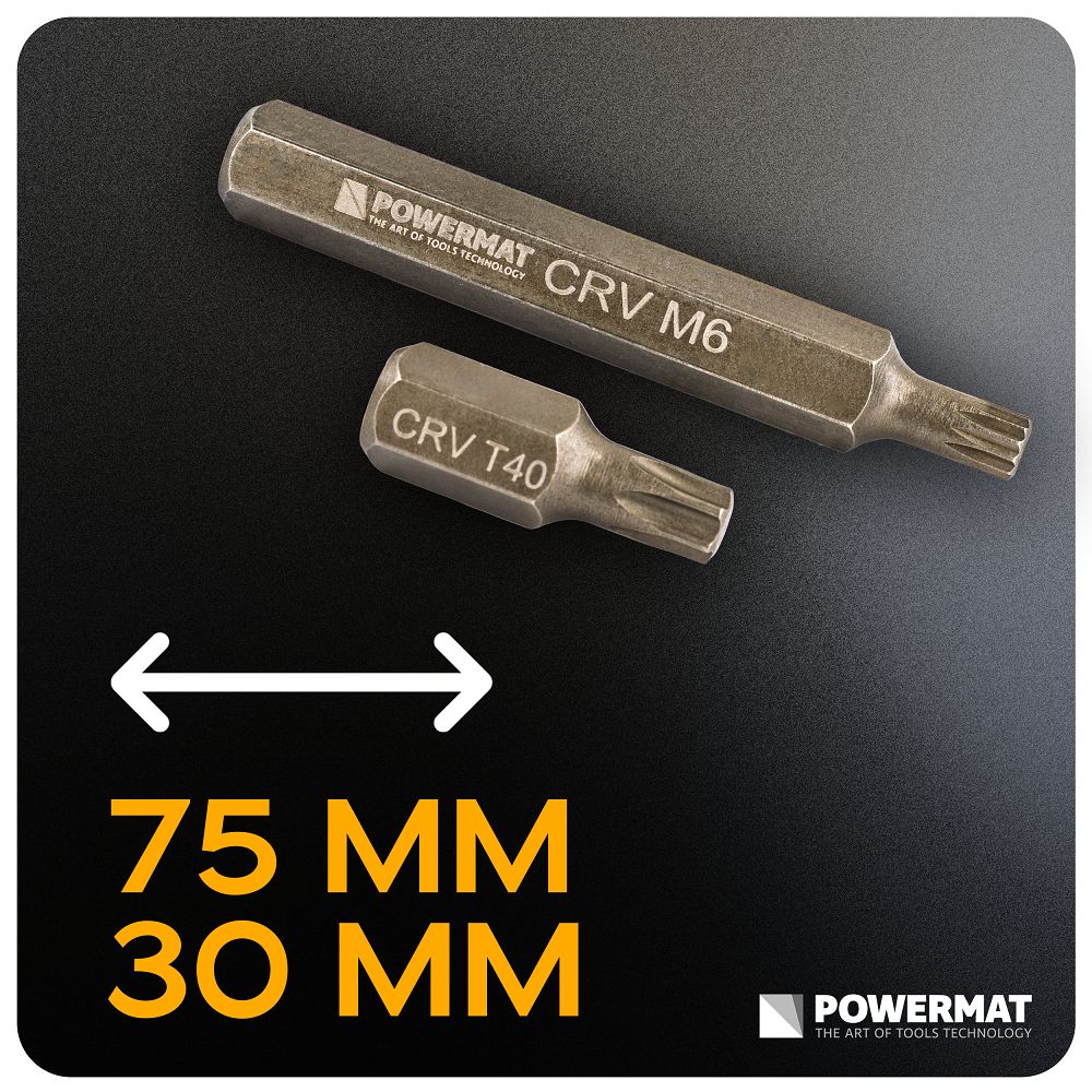 Set biti de impact PM-ZB-40T, 40 bucati, Powermat PM1475