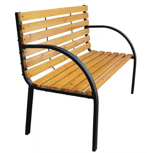 Banca de gradina din lemn, 73 x 125 cm, Lean 26569