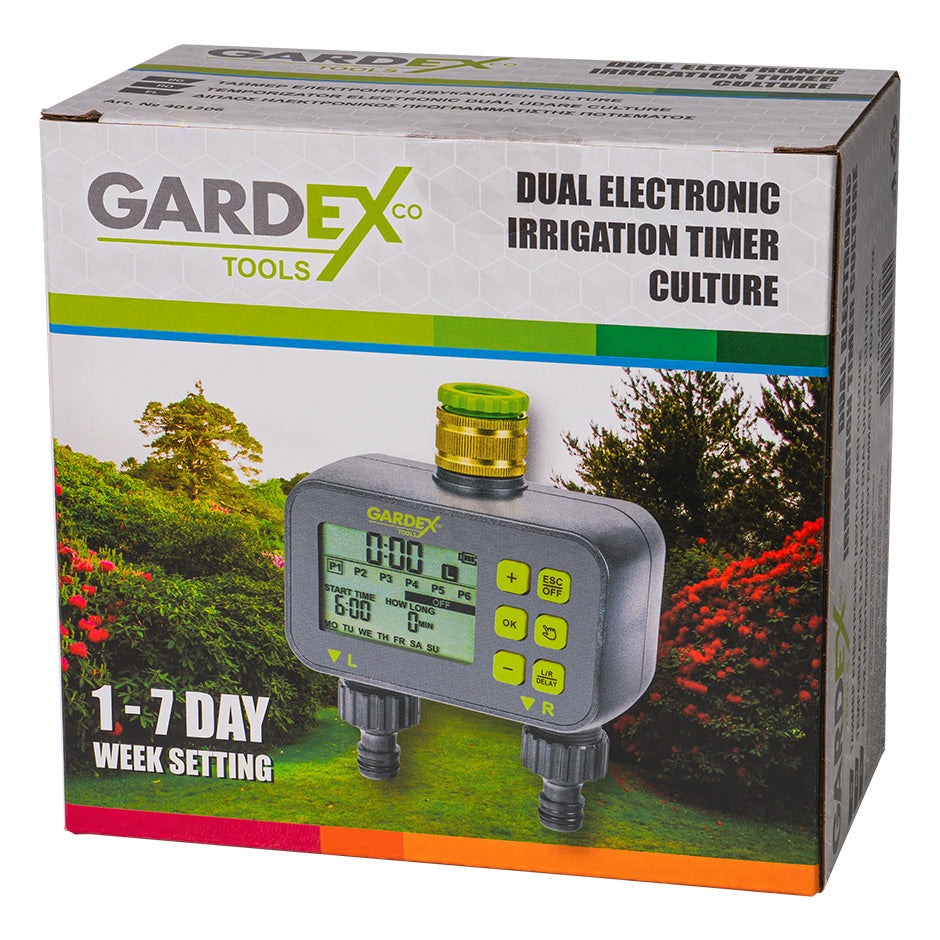 Temporizator electronic dual udare Culture, Gardex 401206