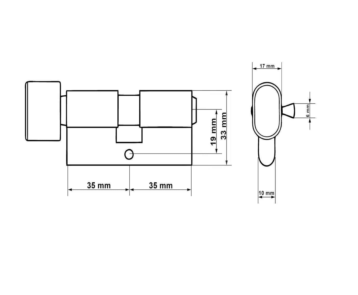 Butuc aluminiu Brass, 35/35g, Tvardy T01345