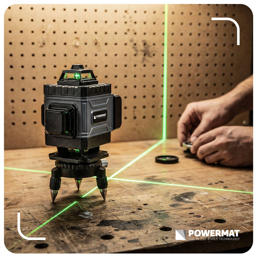 Nivela laser in cruce PM-PLK-4DM1, Powermat PM1492
