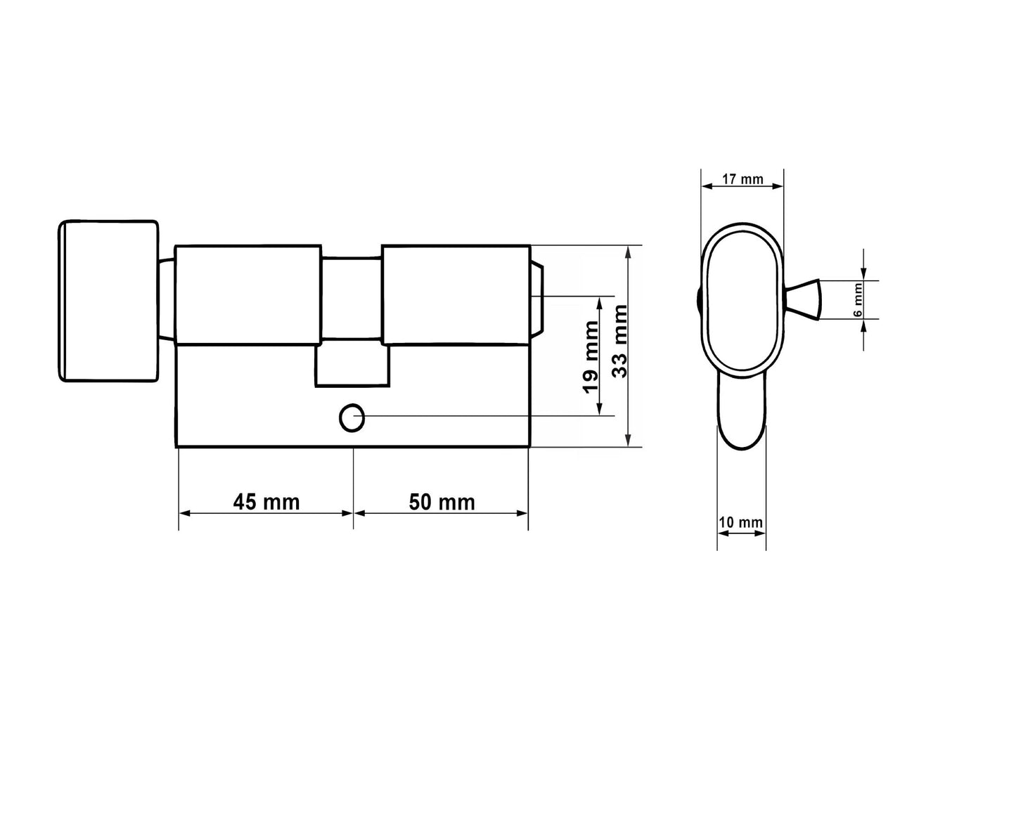 Butuc aluminiu Brass, 45g/50, Tvardy T01359