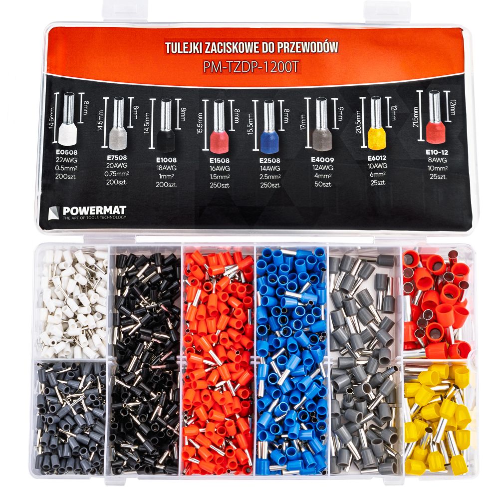 Set mansoane pentru sertizare PM-TZDP-1200T, 1200 bucati, Powermat PM1409