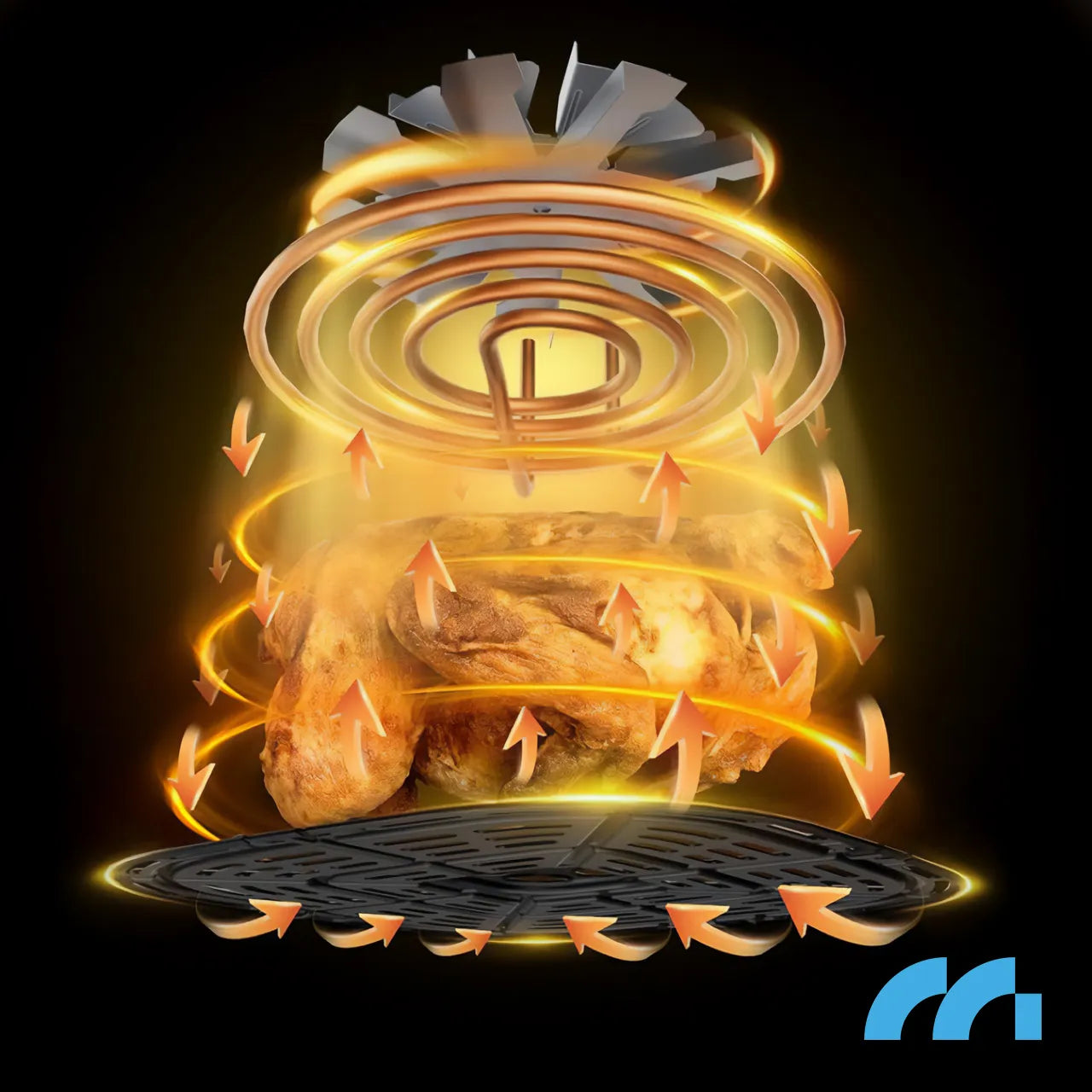 Friteuza dubla cu aer cald, 10 l, 2800 W, MalTec 113675