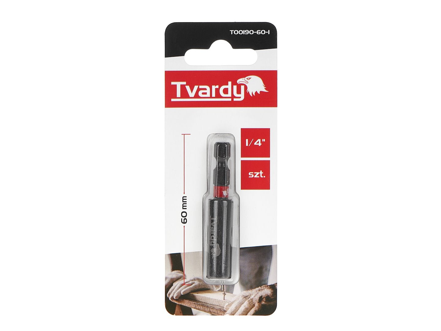 Bit magnetic de impact 1 / 4", 60 mm, Tvardy T00190-60-1