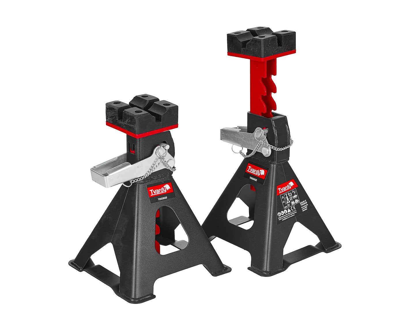 Set 2 capre auto cu mecanism de blocare, 3 T, Tvardy T00302