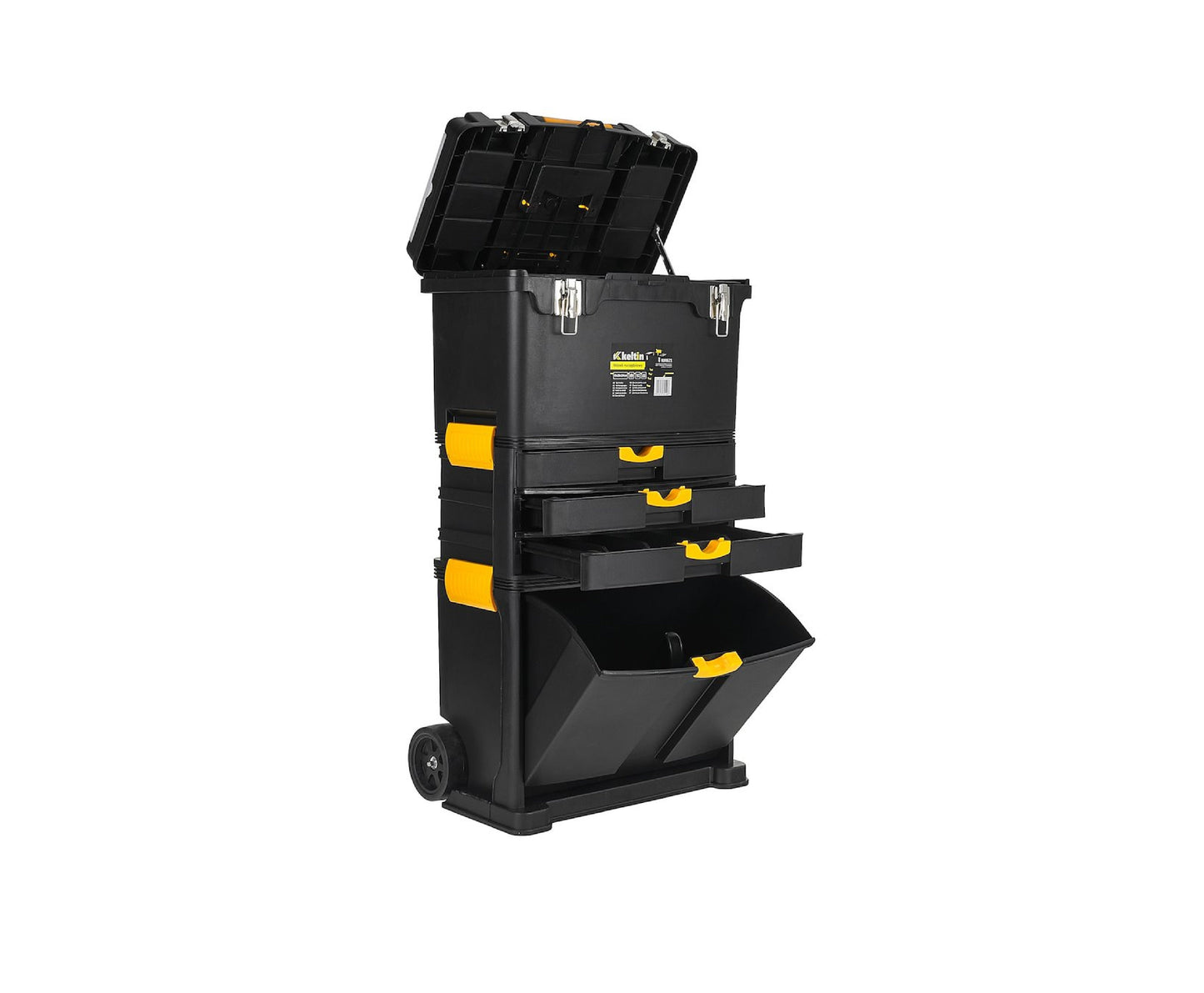 Carucior pentru scule cu organizator, 4 sertare, plastic, Keltin K00621