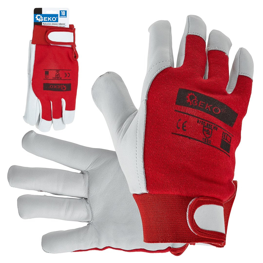 Manusi de lucru din piele de capra, marimea 10, Geko G73517