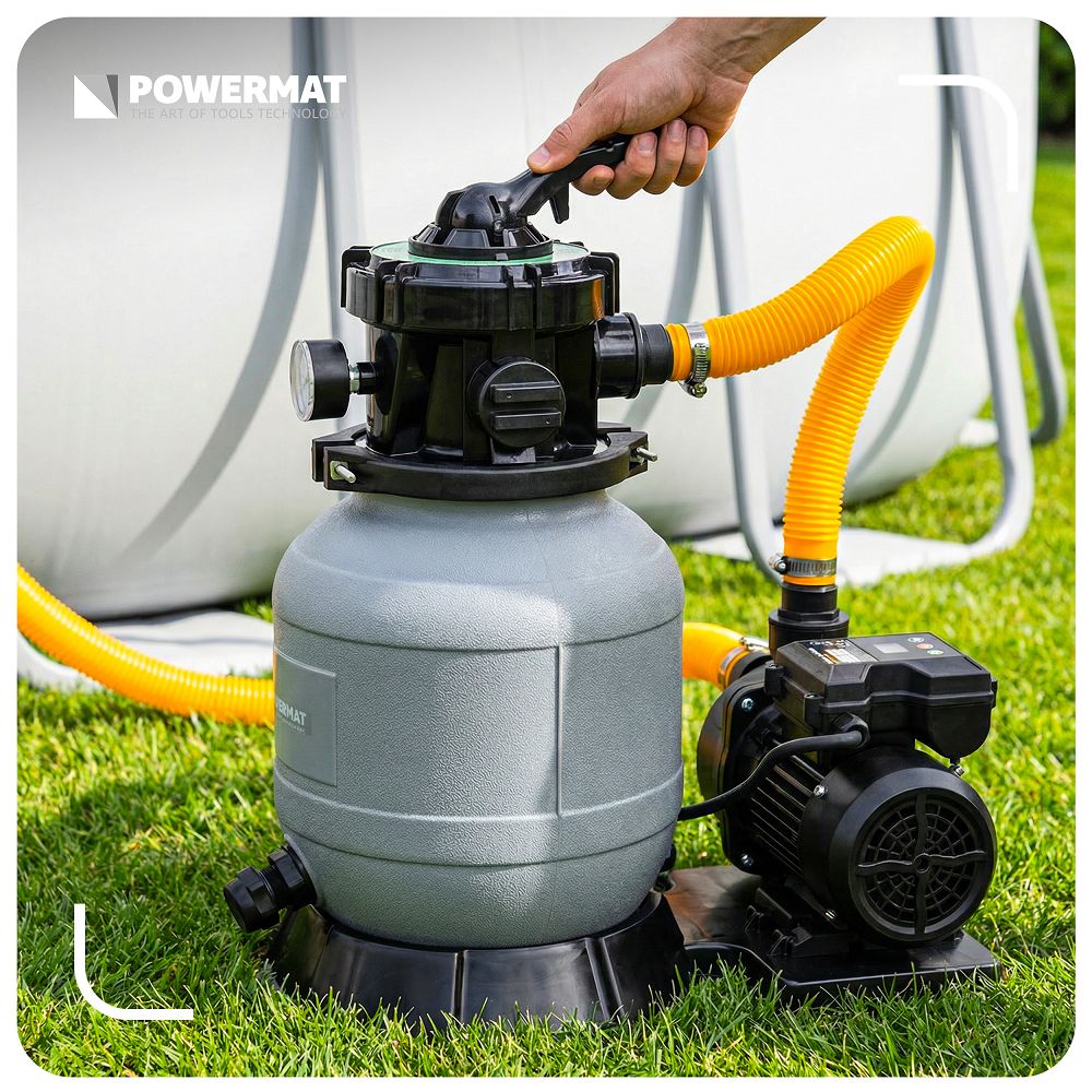 Pompa de nisip pentru piscine PM-PPDB-400JT, afisaj LCD, 10000 l / h, 400 W, Powermat PM1482