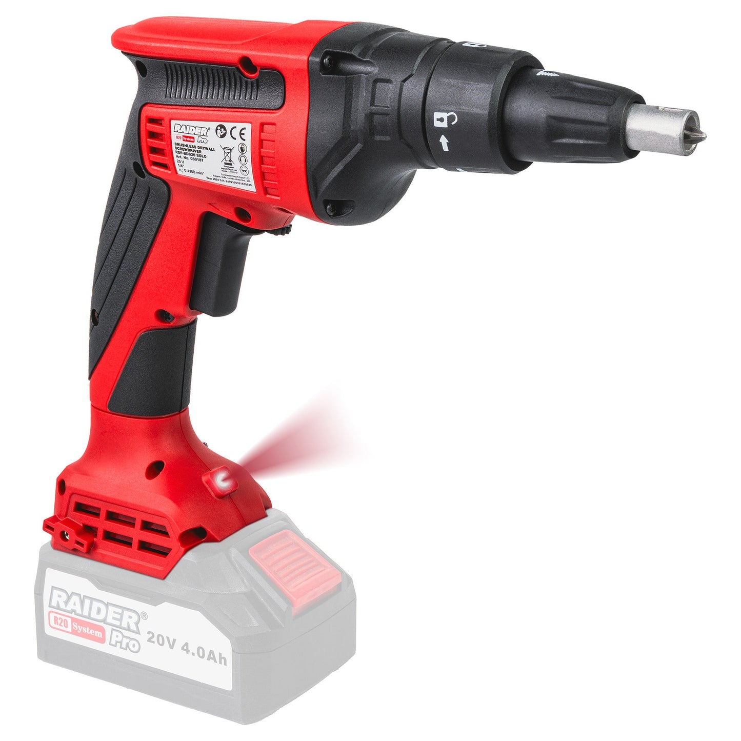 Surubelnita electrica gips carton pe acumulator RD-ES46 Solo (fara acumulator siincarcator) 520 W 1 / 4", Raider 030187