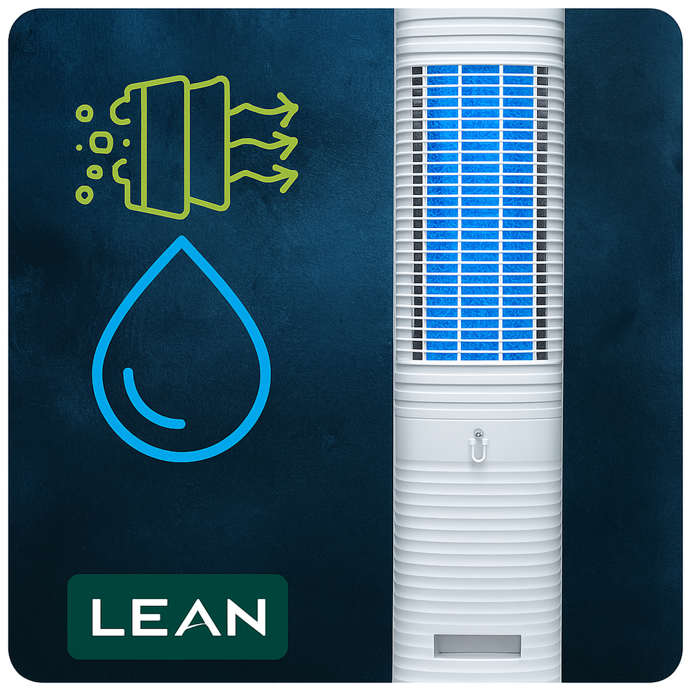 Ventilator tip turn cu apa, ionizare, telecomanda, Lean 26666