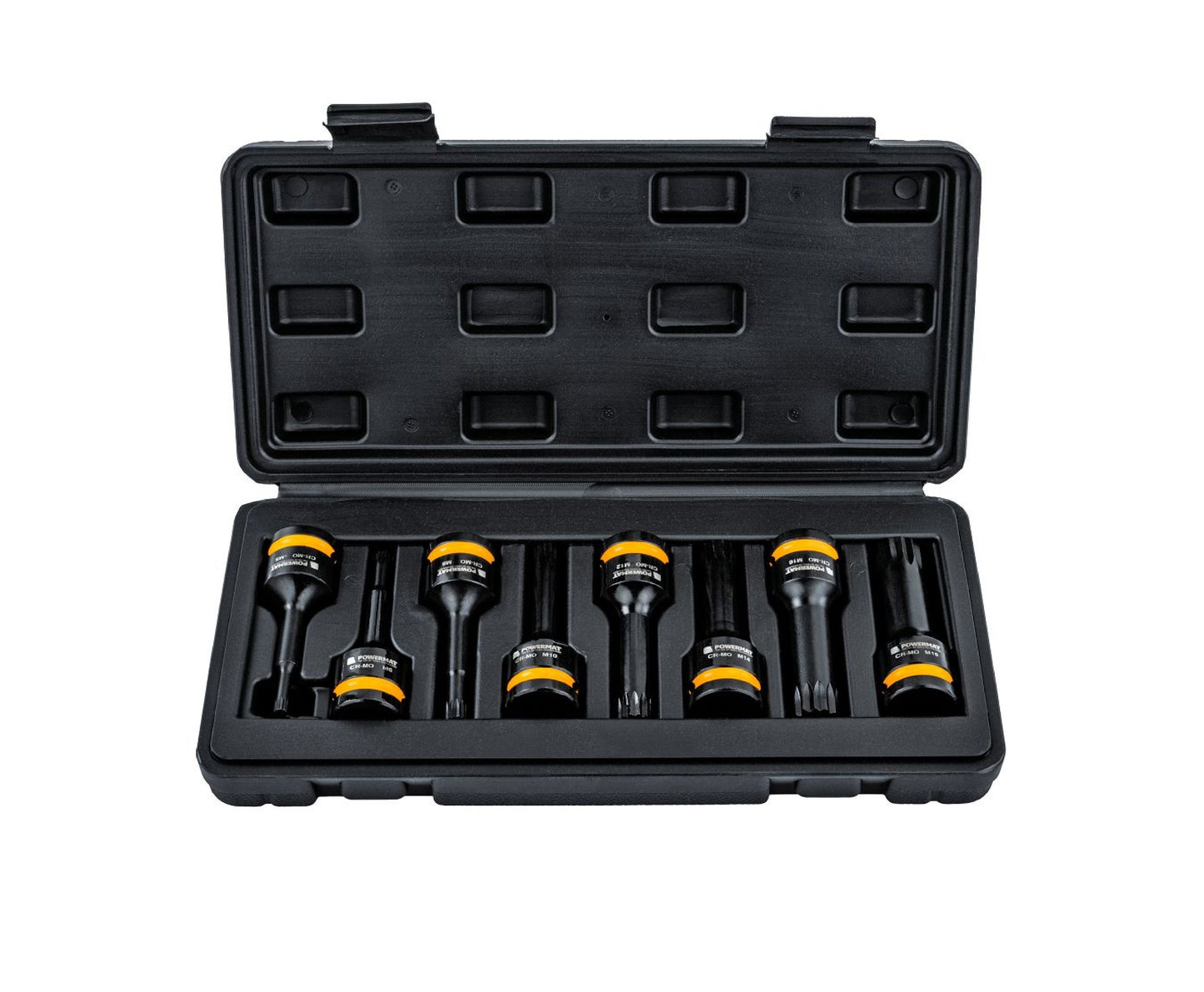 Set chei tubulare de impact PM-ZNU-518T, 8 bucati, Powermat PM1384