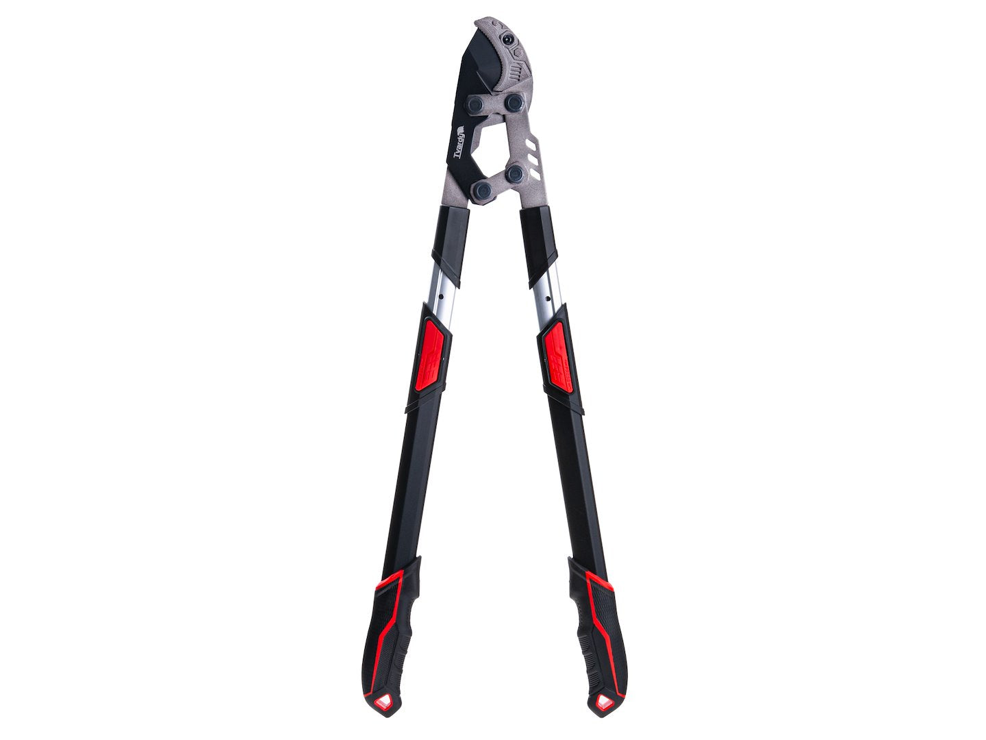 Foarfeca telescopica de gradina cu lama tip nicovala si angrenaj, 730 - 970 mm, 65 Mn, PTFE, Tvardy T07426