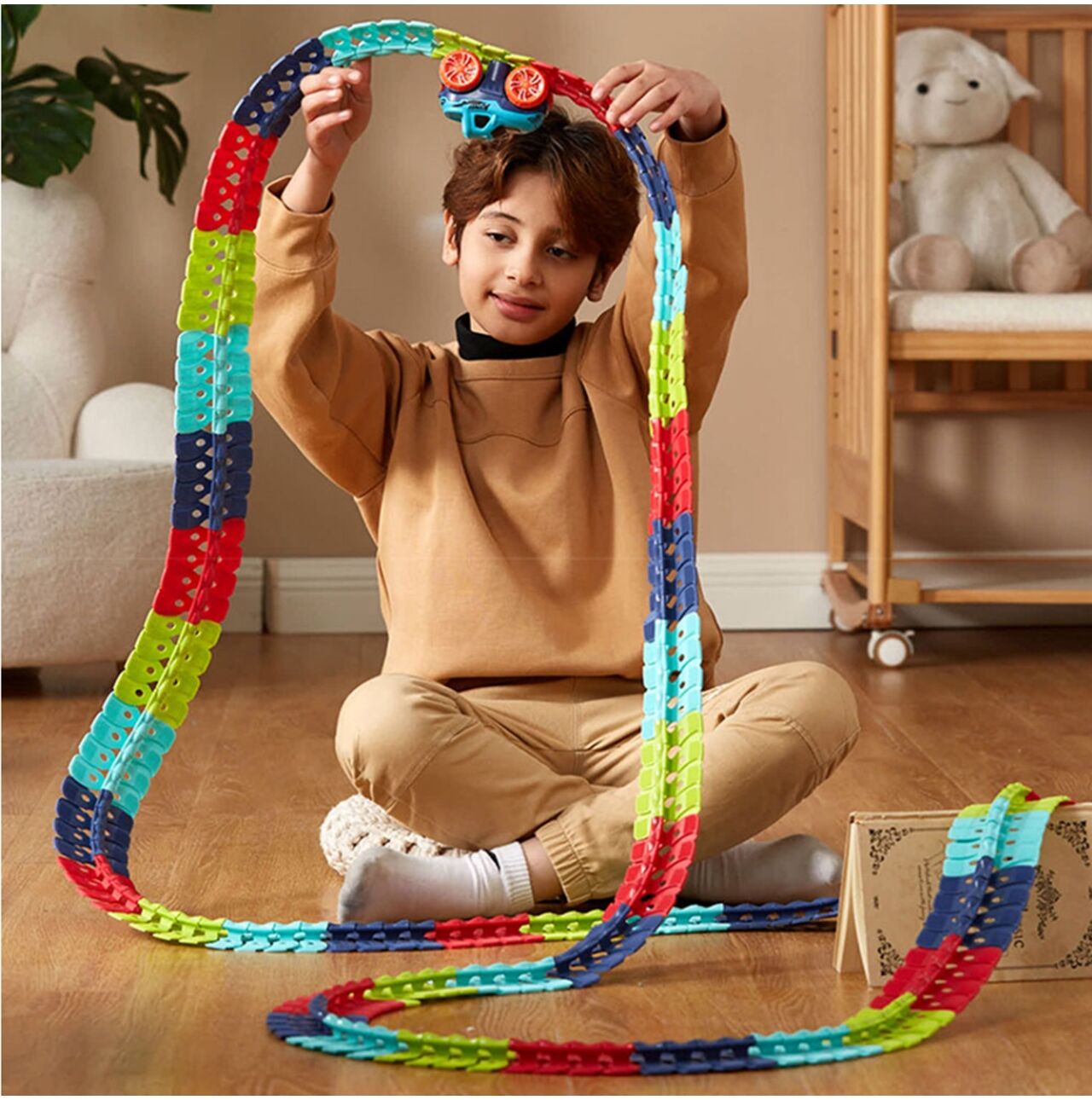 Pista flexibila pentru masini, 192 piese, MalPlay 110517
