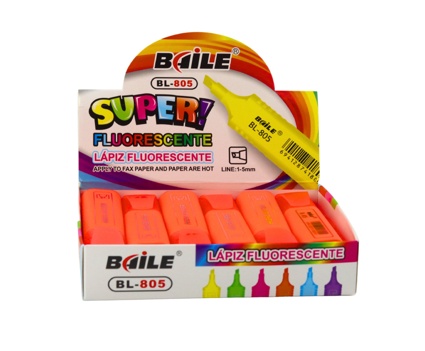 Marker evidentiator pentru notite, portocaliu neon, Lean 21516