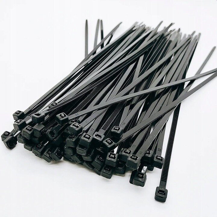 Set 100 legaturi de cablu, 3.6 x 200 mm, negru, Lean 20053
