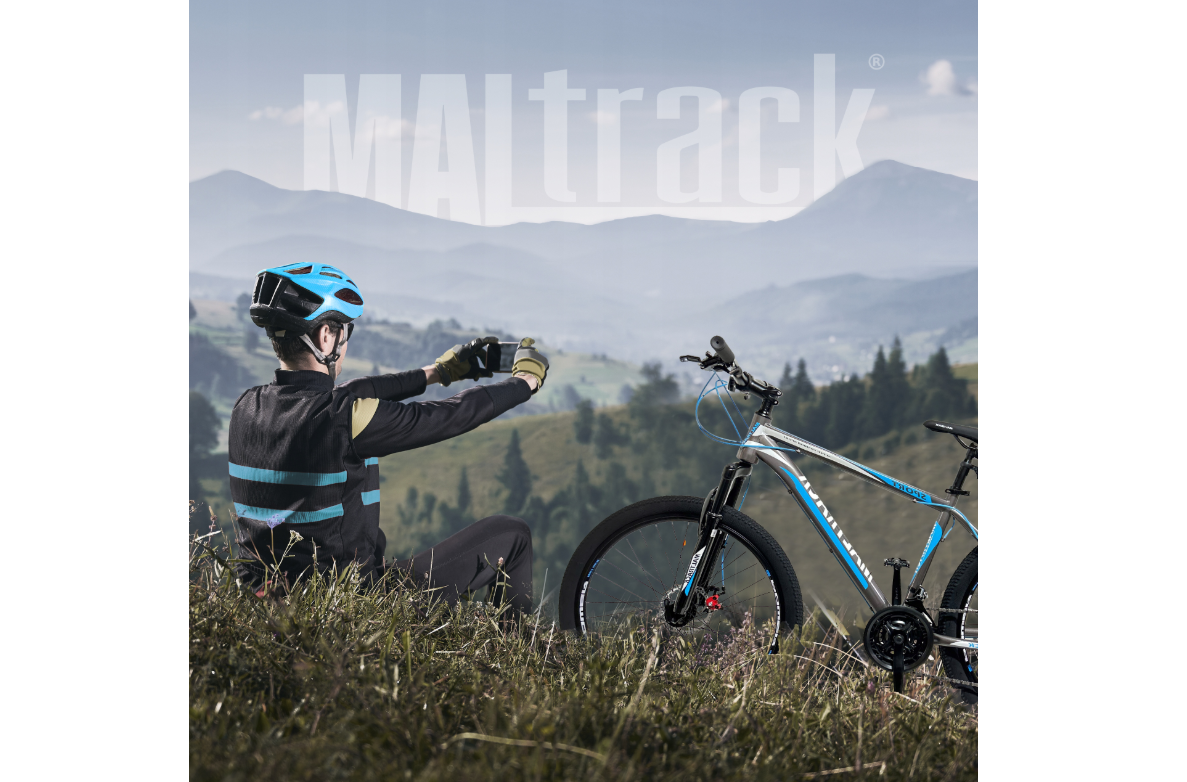 Bicicleta MTB26 Grey / Blue, 21 viteze, cadru 18", roti 26", MalTrack 110982