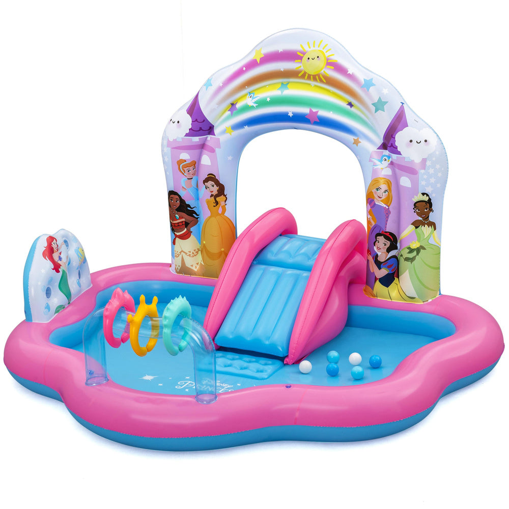 Loc de joaca gonflabil Bestway Disney Princess Enchanted Palace, 221 x 193 x 140 cm, 160 l, Lean 22597