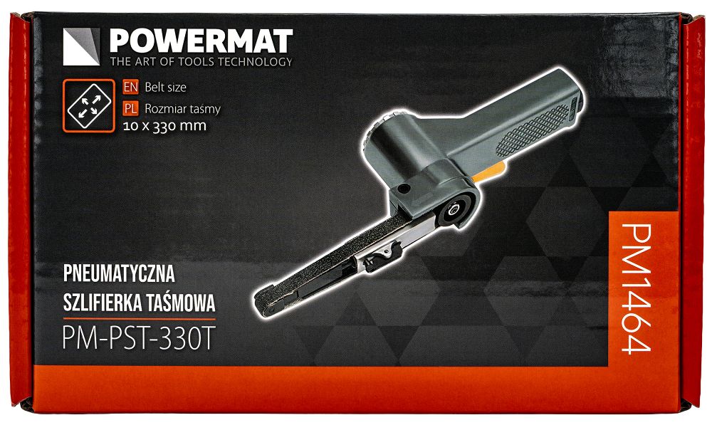 Slefuitor pneumatic cu banda PM-PST-330T, 10 x 330 mm, Powermat PM1464