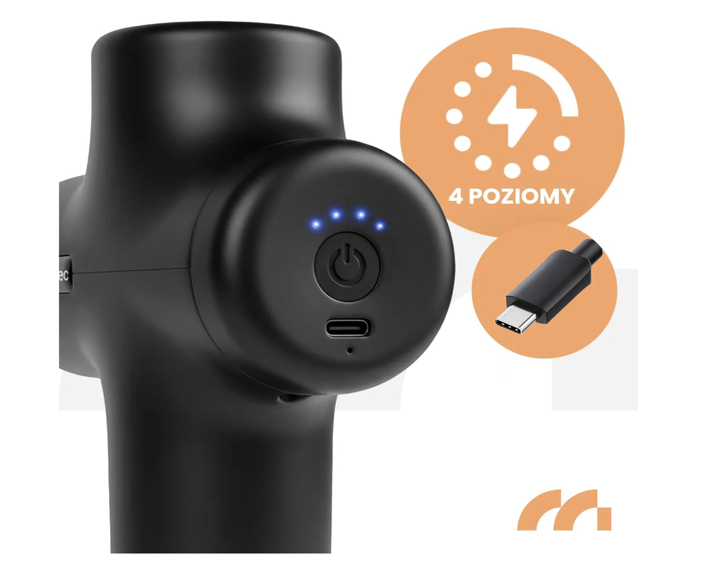 Pistol de masaj cu 6 capete interschimbabile, 4 viteze, MalTec 113859