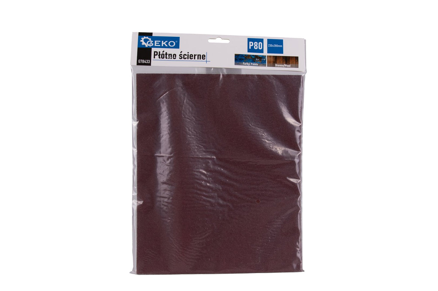 Set foaie abraziva pentru slefuit, 230 x 280 mm, P80, 10 bucati, Geko G78433