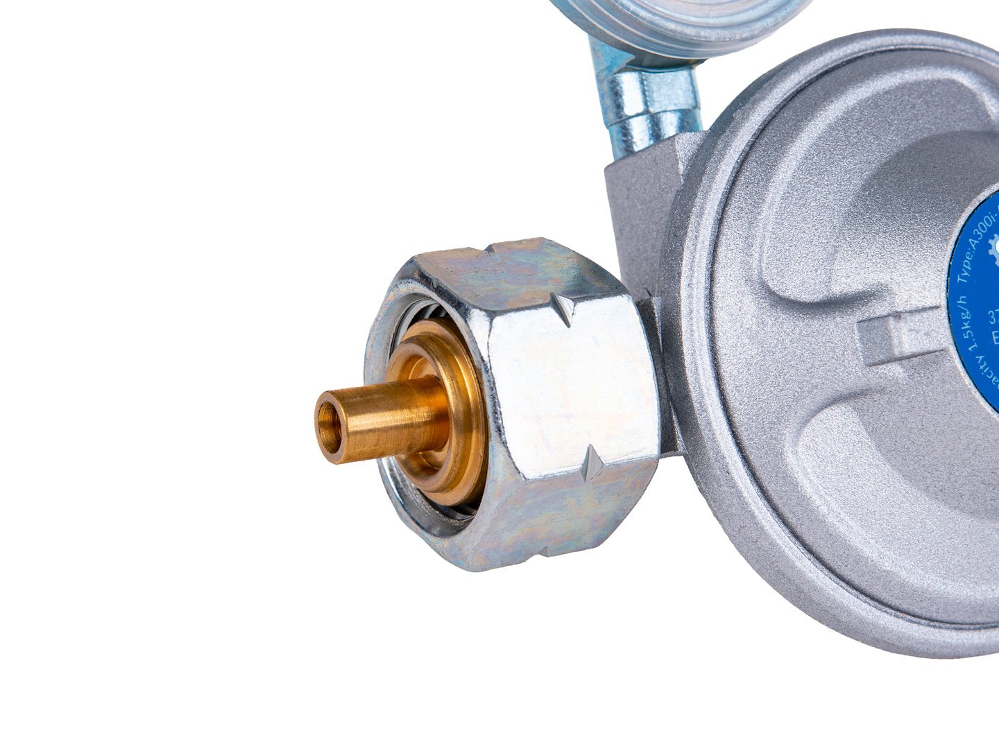 Set racord gaz propan butan – regulator cu manometru, cleme si furtun, 2m, Geko G80545