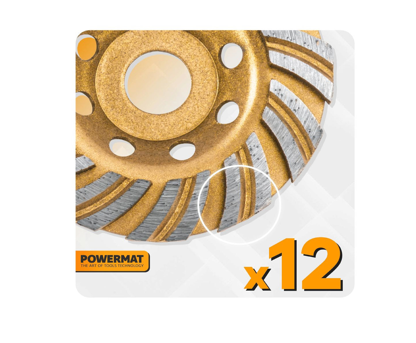 Disc diamantat pentru slefuit PM-DTG-1051T, 105 mm, Powermat PM1584