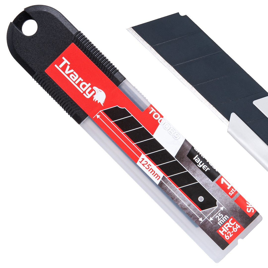 Set lame pentru cutter, 125x25x0,7mm SK2H, 10 elemente, Tvardy T00089