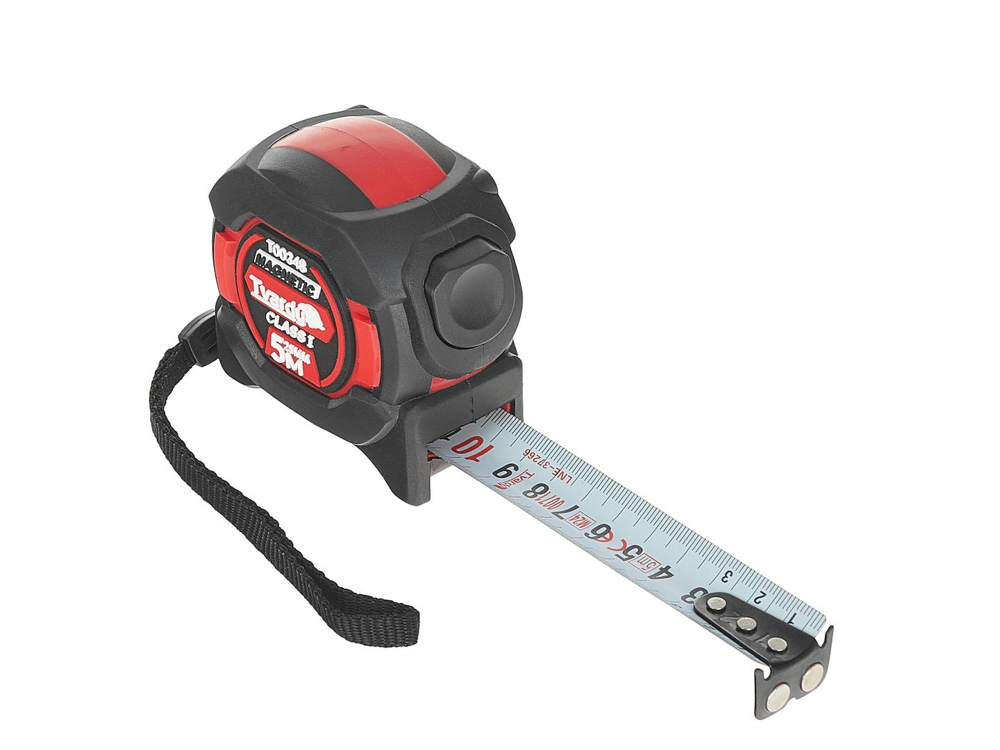 Ruleta cu 2 fete cu magnet, oprire automata, 5 m x 25 mm, Tvardy T00348