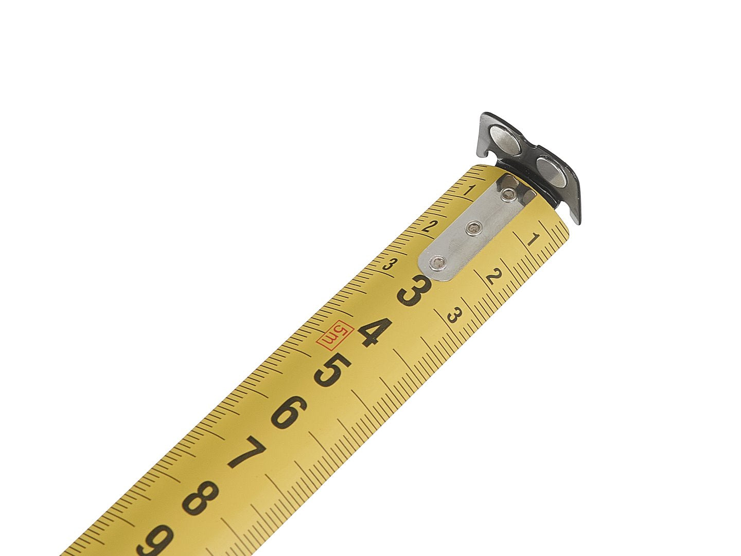 Ruleta cu 2 fete cu magnet, oprire automata, 5 m x 25 mm, Tvardy T00348