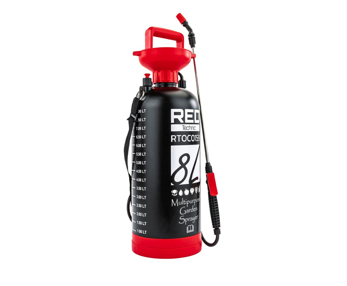 Pulverizator de gradina 8 l, 4 bar, Red Technic RTOC0159