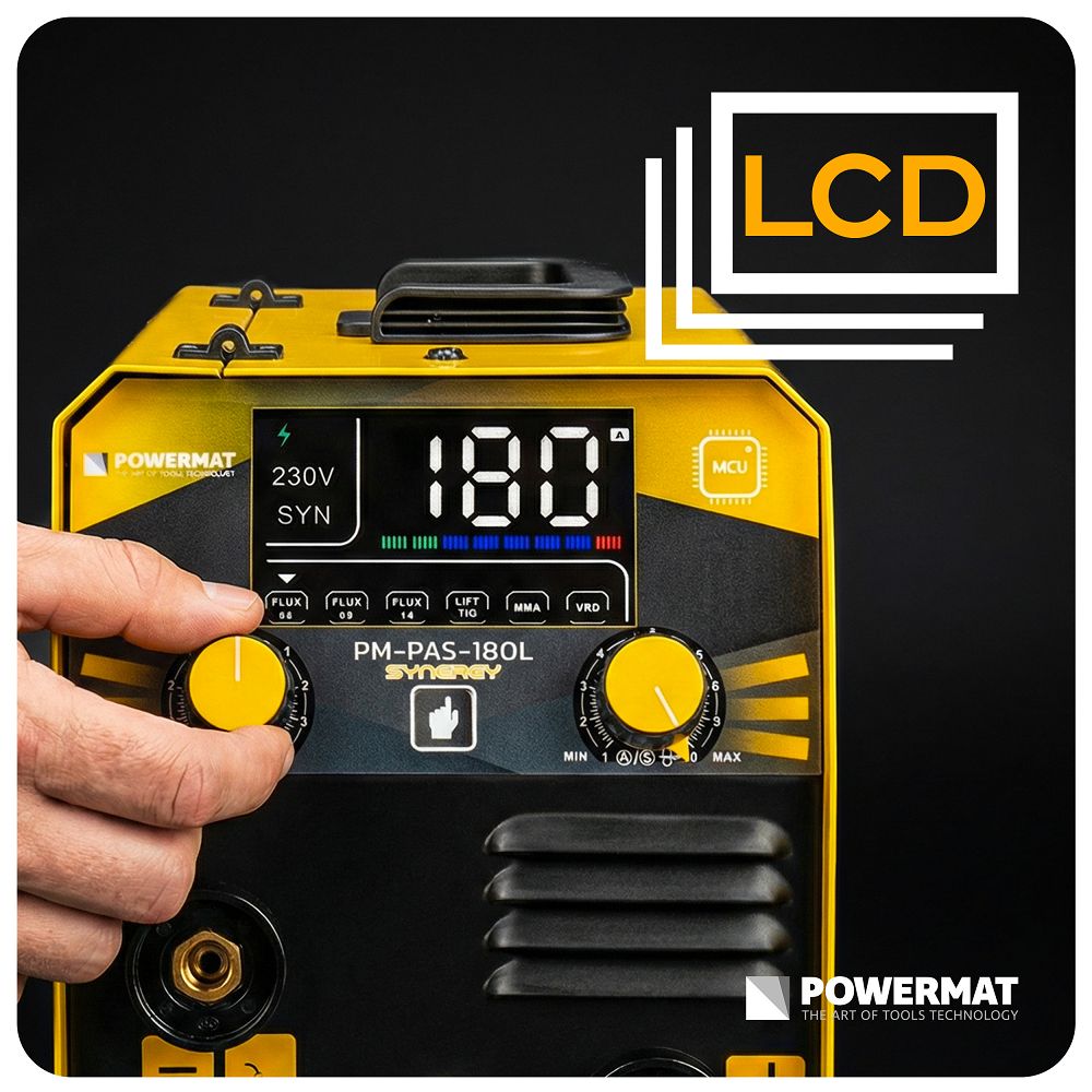 Aparat de sudura tip invertor MIG / MAG PM-PAS-180L, 180 A, Powermat PM1545