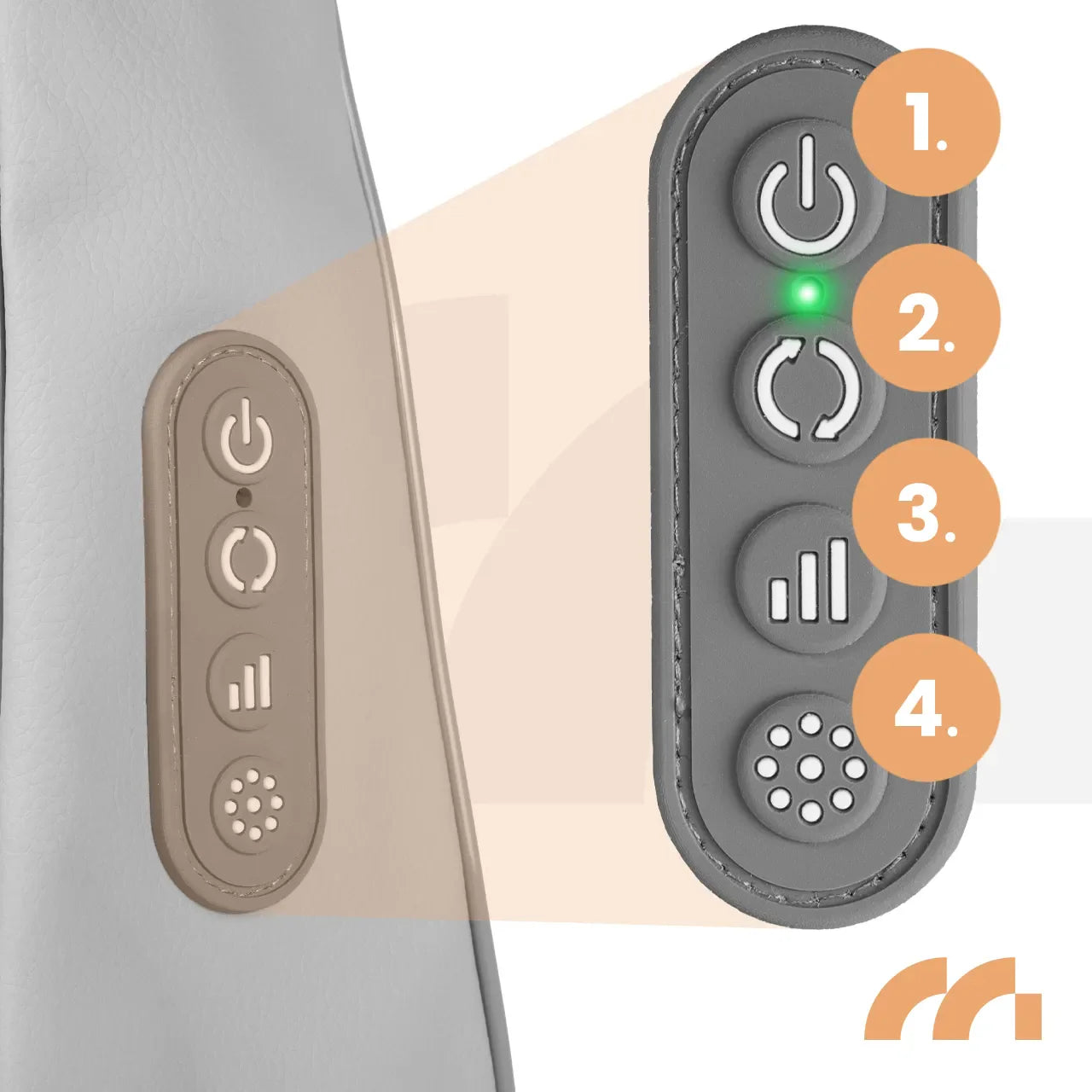 Aparat de masaj Shiatsu cu incalzire pentru gat si umeri PRO-Comfy25W , MalTec 113497