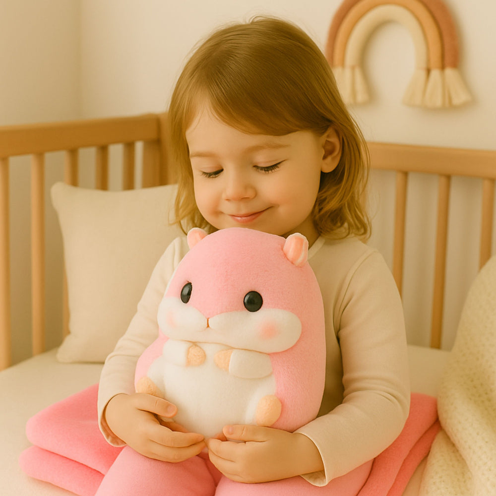 Hamster de plus cu patura, 100 x 90 cm, roz, Lean 27931