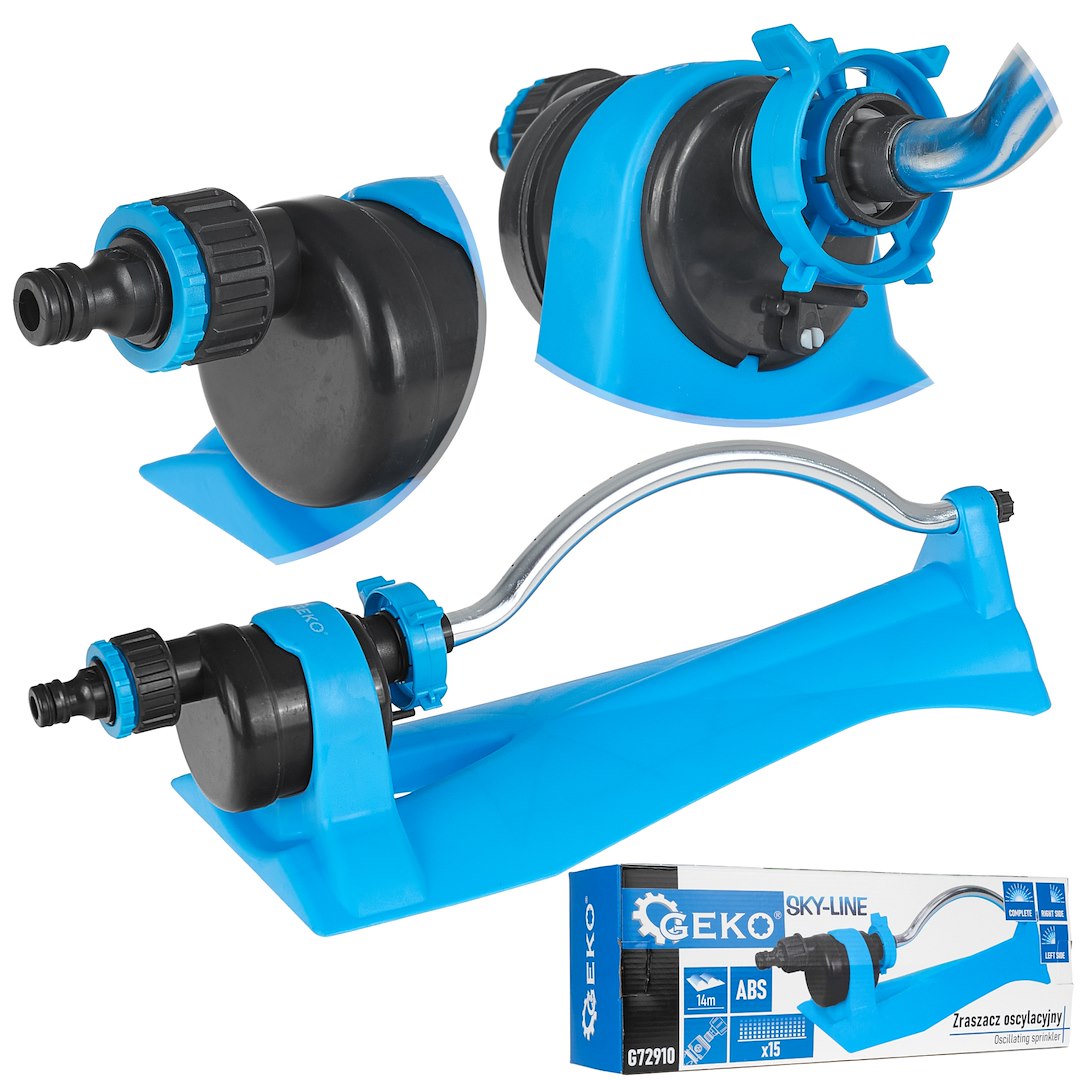 Aspersor oscilant reglabil cu 15 orificii Sky-Line, Geko G72910