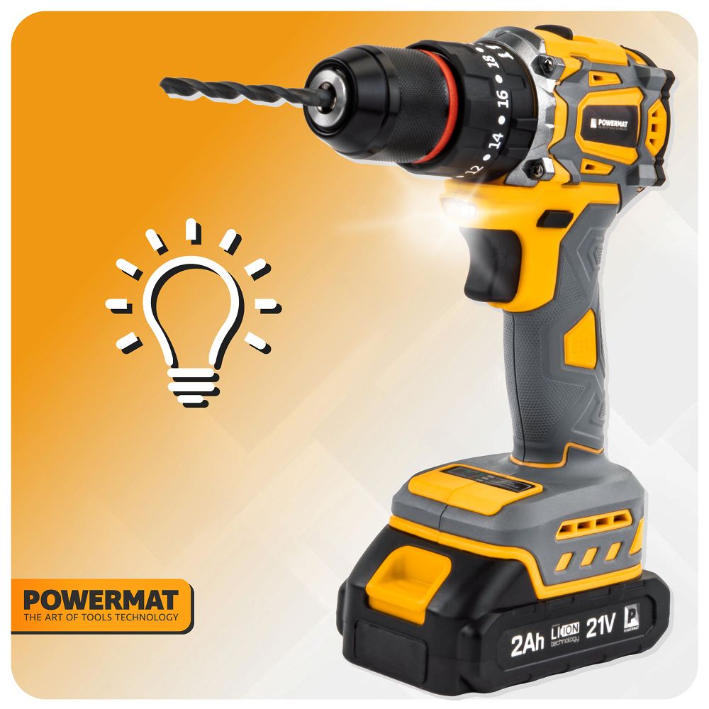 Masina de insurubat electrica cu acumulator PM-WA-21V-2M, 2 x 21 V, Powermat PM1411