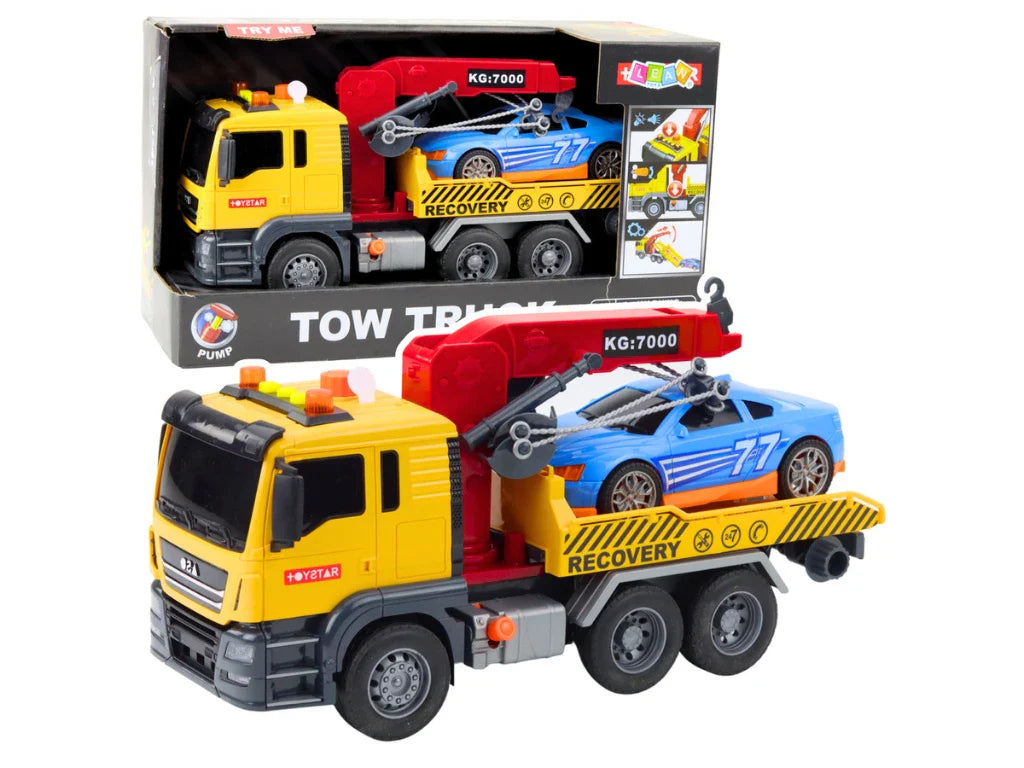 Camion de tractare cu macara, lumini, sunete, masina de curse, Lean 21468