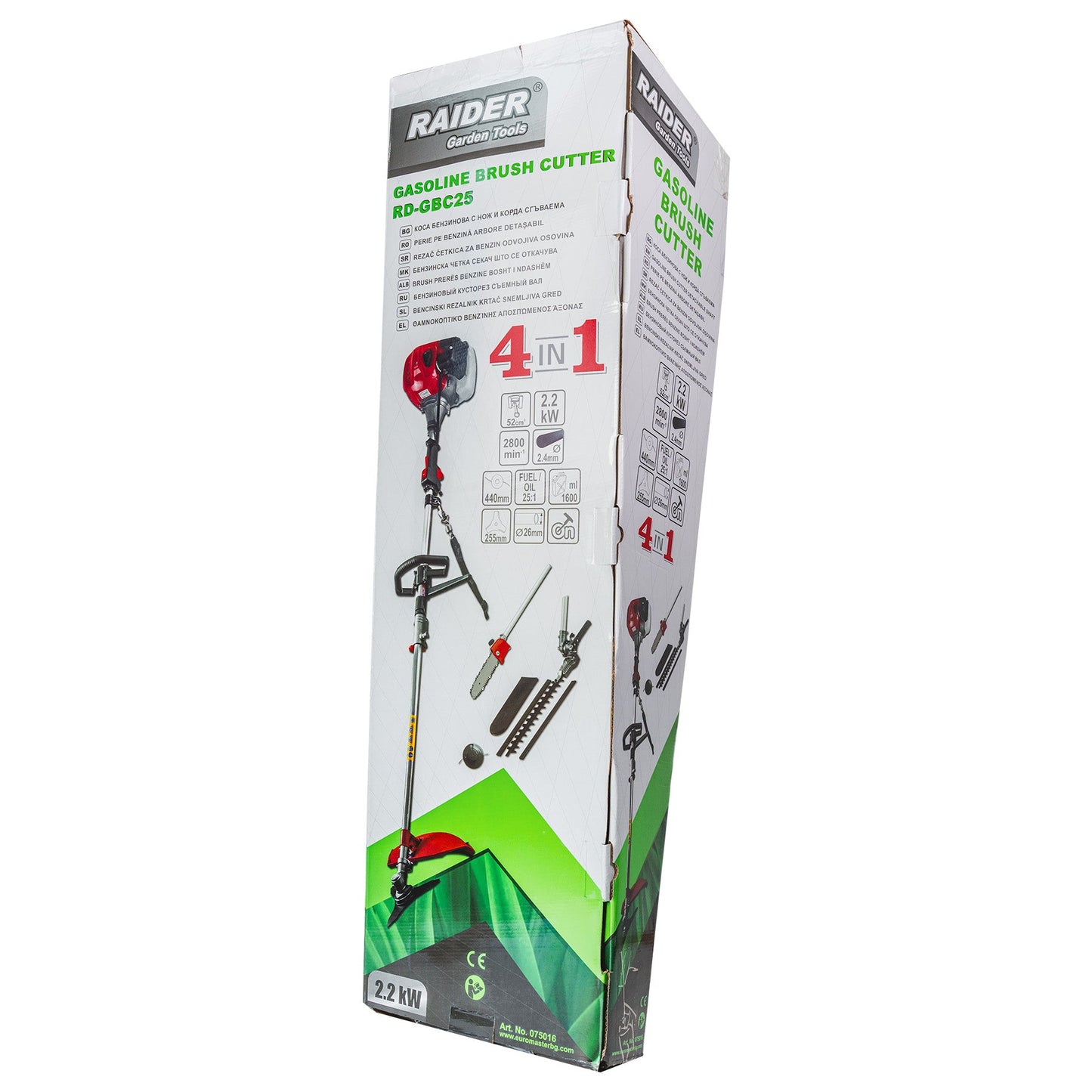 Motocoasa pe benzina cu tija detasabila 4 in 1 RD-GBC25 2.2 kW, Raider 075016