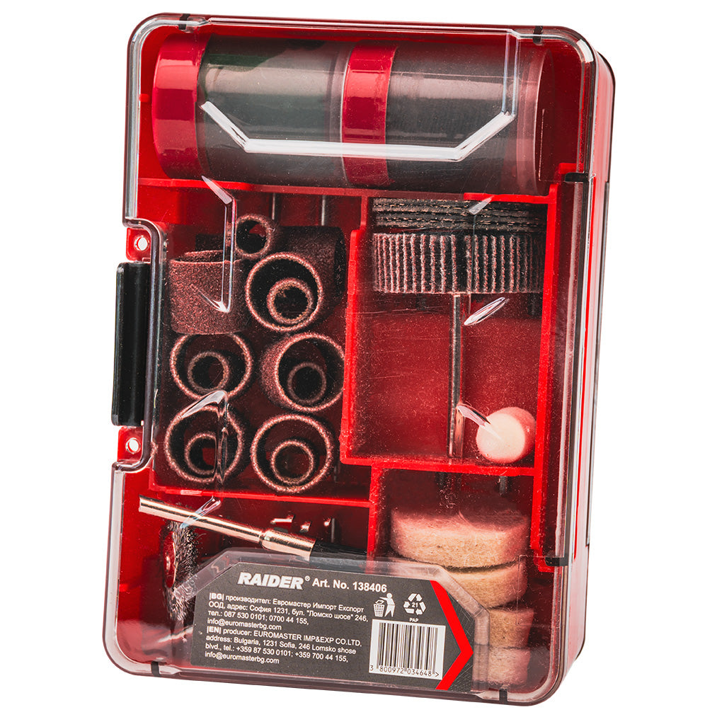 Set 96 accesorii pentru minipolizor drept, Raide 138406